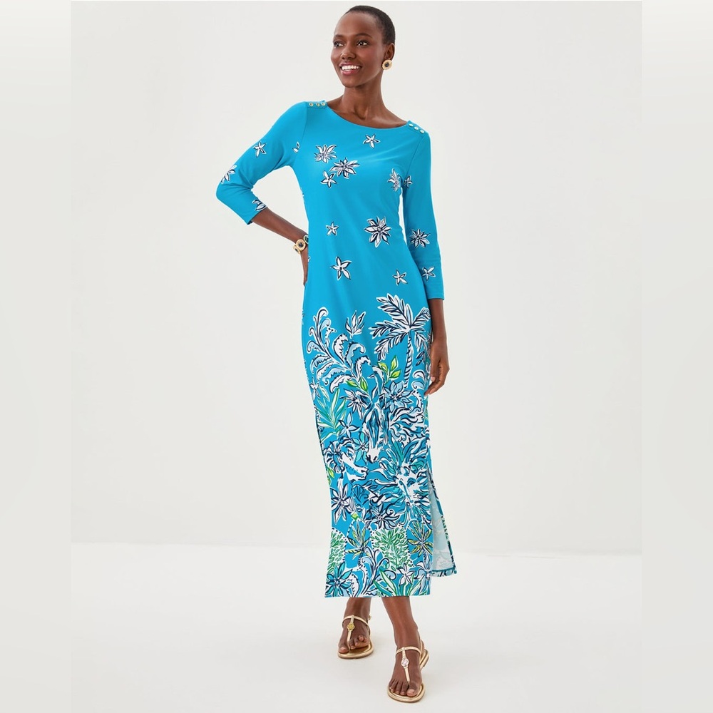 LILLY PULITZER  UPF 50+ ChillyLilly Seralina Maxi Dress⭐️ - Picture 4 of 16
